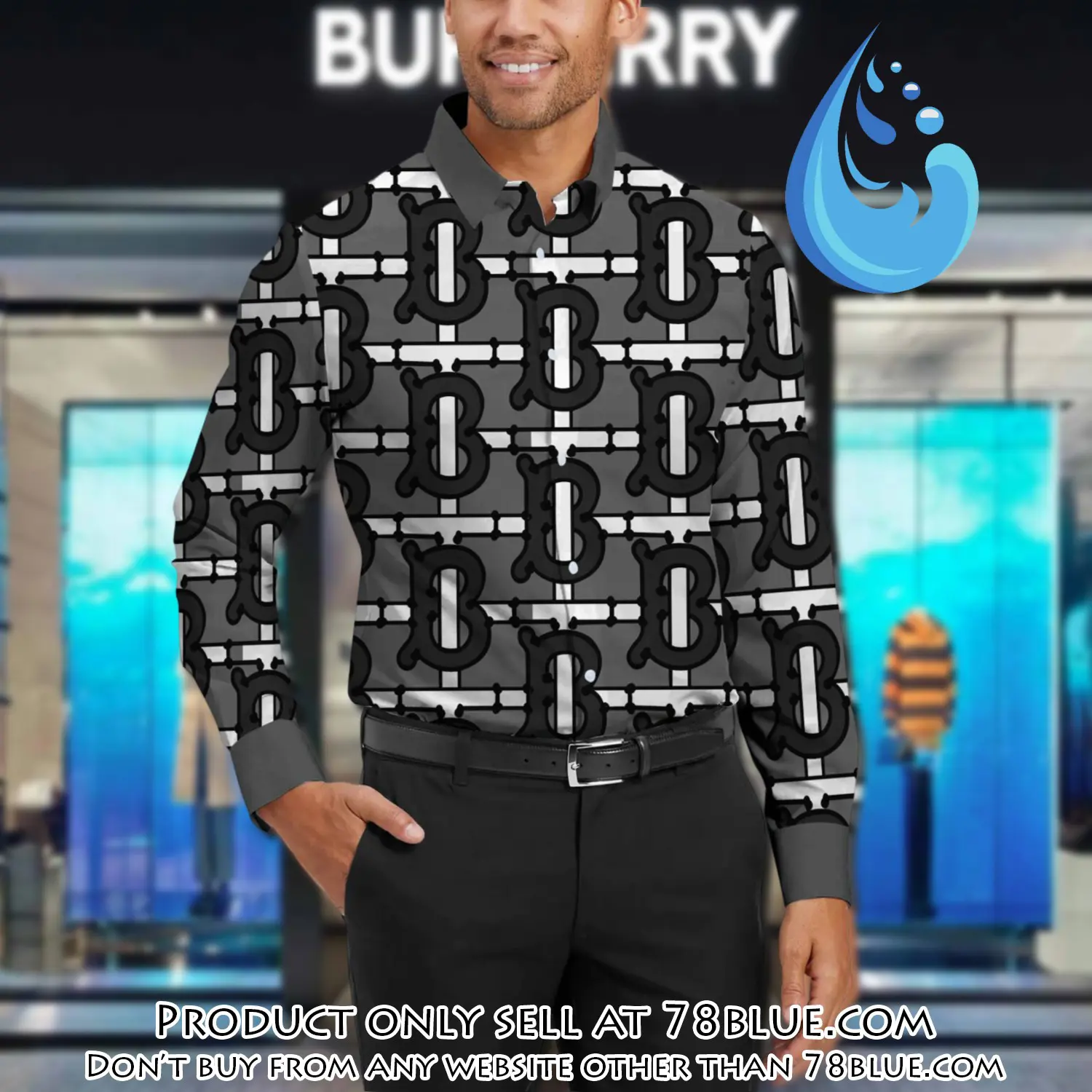 Burberry long sleeves button down shirt for elegant men lsb1005 78b1714792